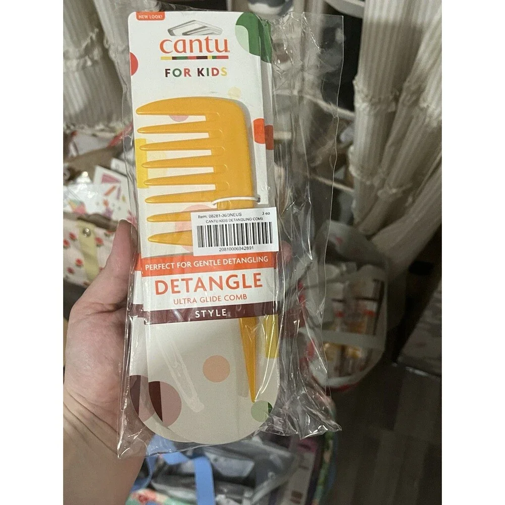 Cantu Kids Detangle Ultra Glide Detangling Comb Wide Tooth Plastic